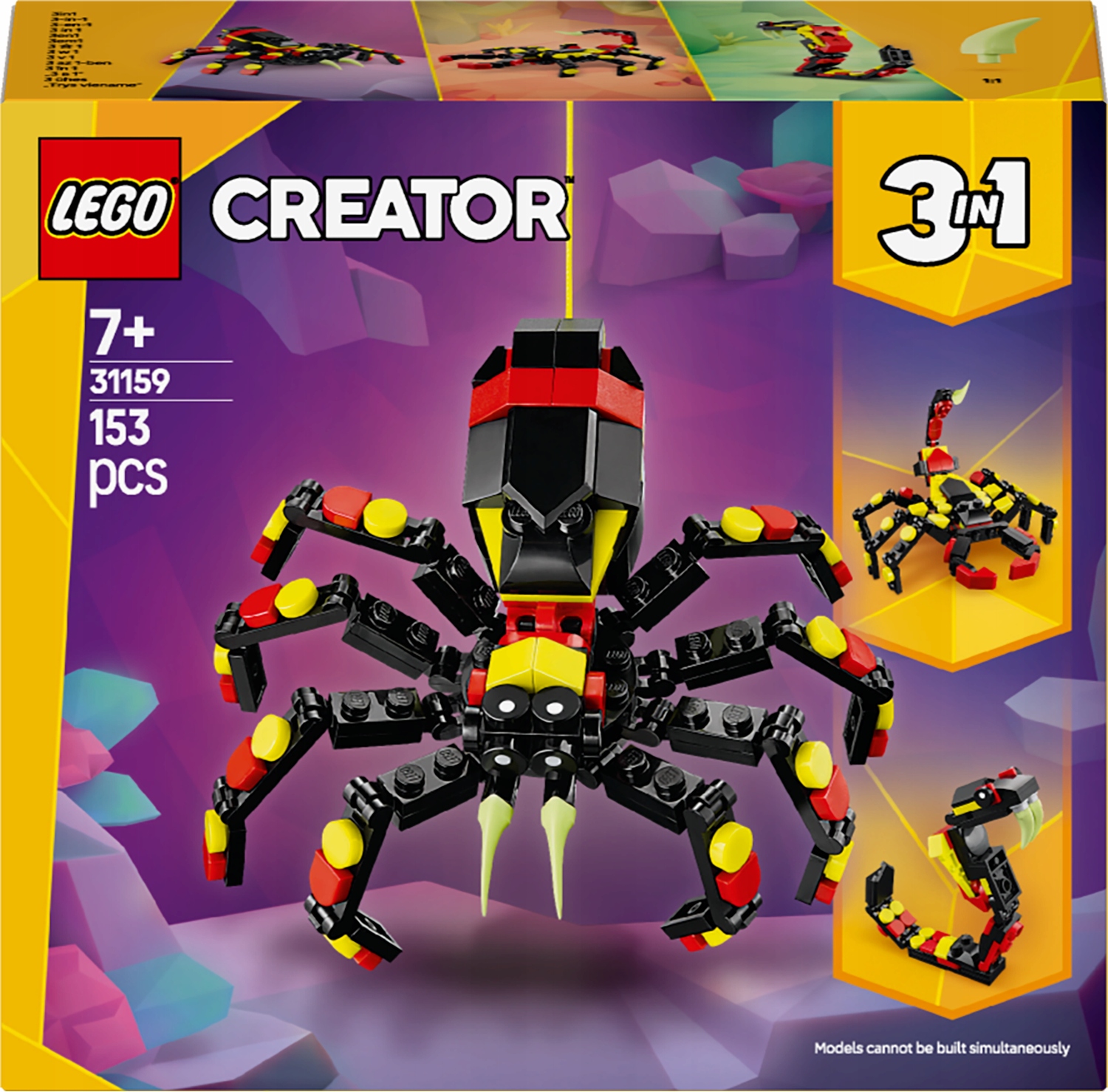 LEGO Creator 3v1 Divoké zvieratá: Úžasný pavúk 31159